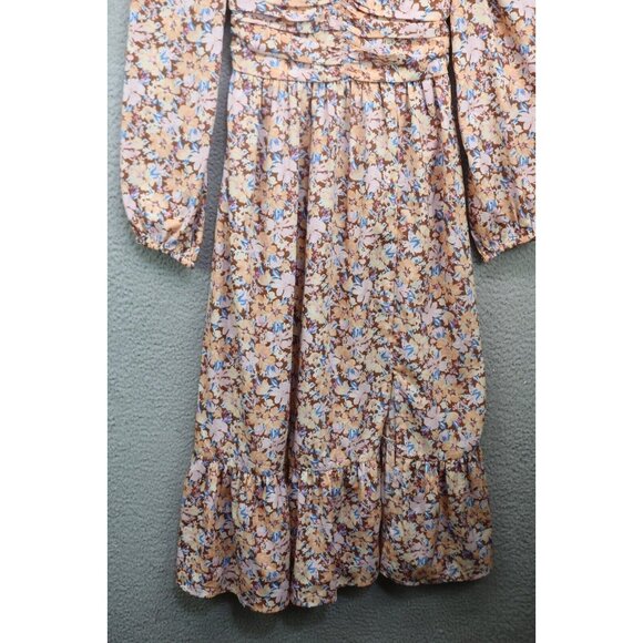 Band of the Free Sweetheart Neckline Long Sleeves Midi Dress-Small-Cottagecore - Picture 2 of 13